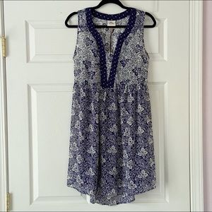 KNOX ROSE Navy and White Sleeveless Dress Size S